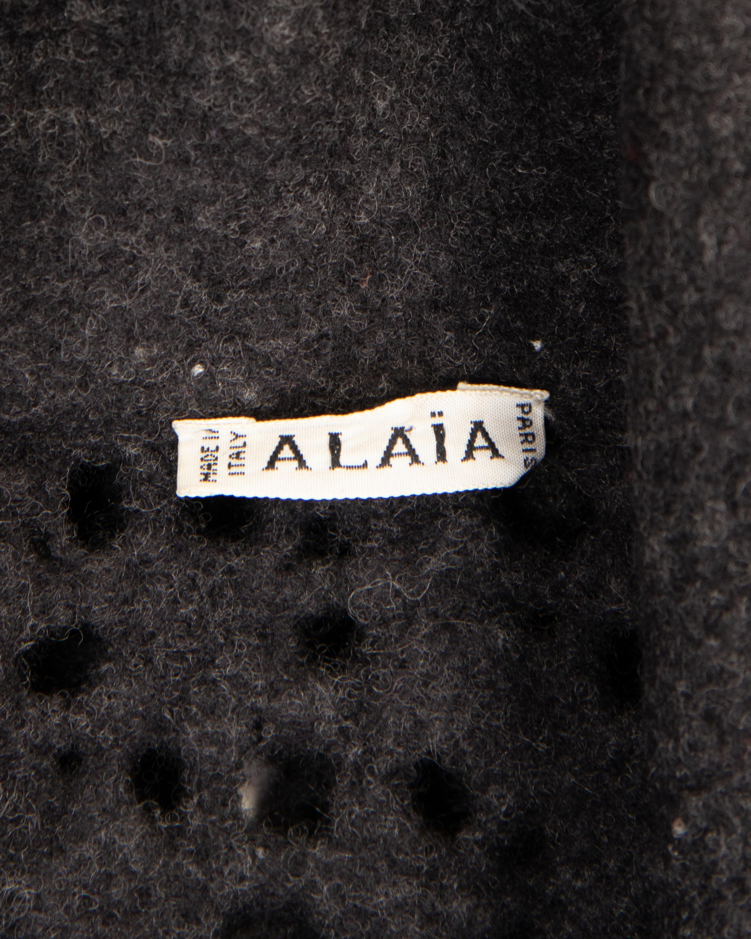 Alaïa Felted Wool Knit Coat, 1990s