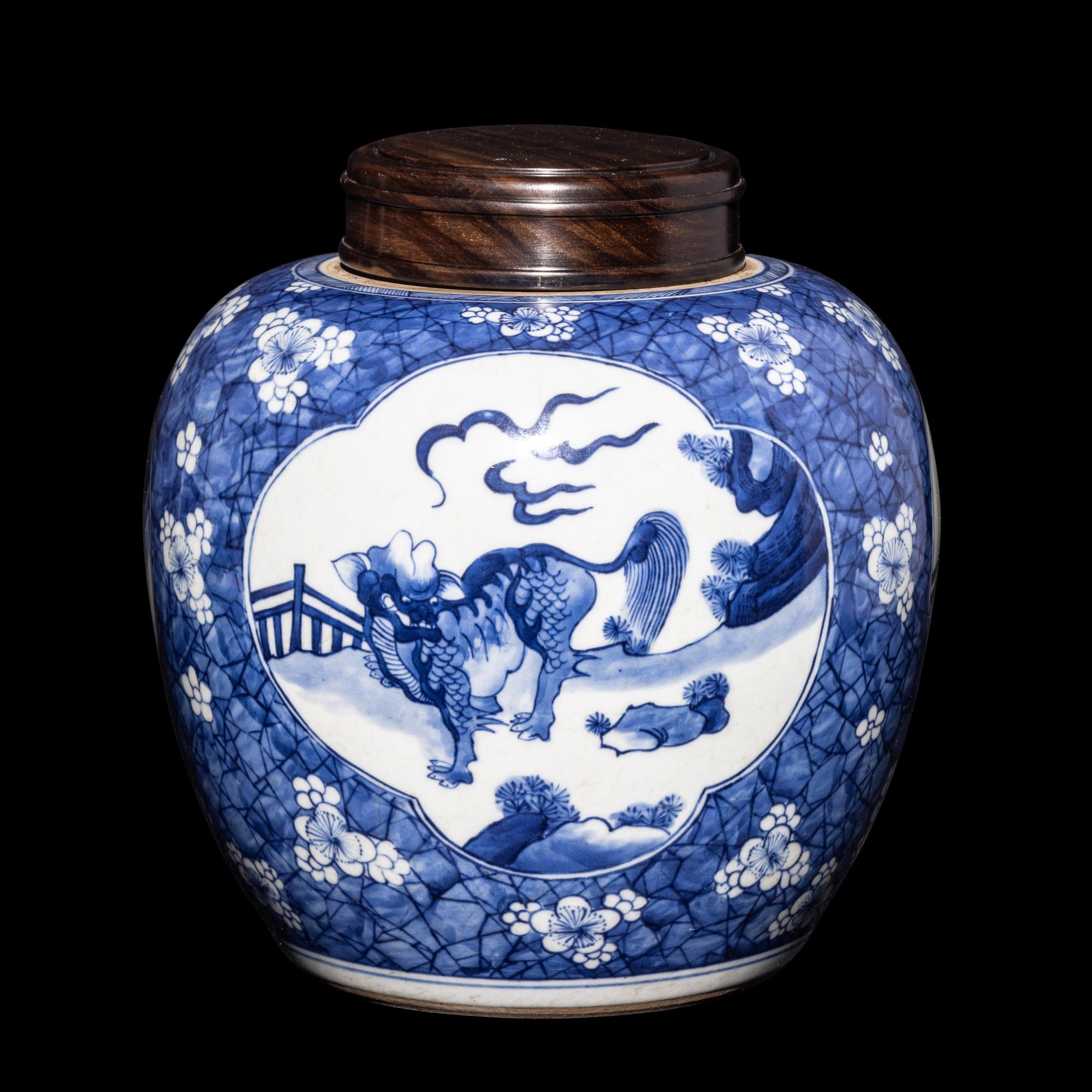 A Chinese Blue and White Porcelain Jar