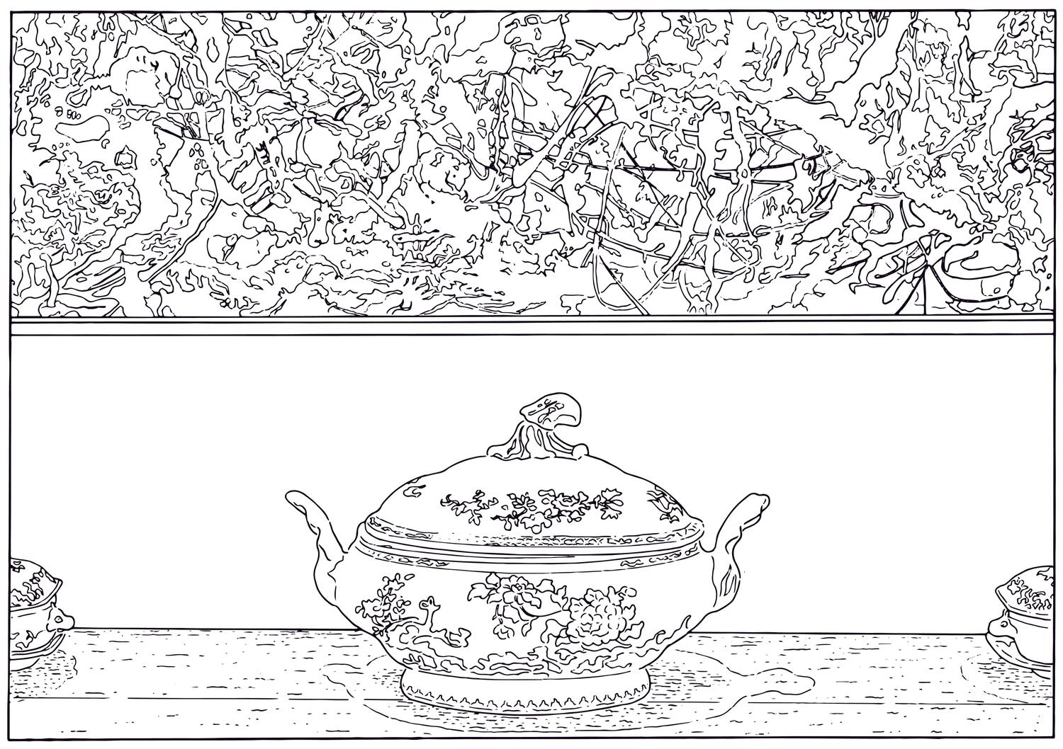 Louise Lawler (American, b. 1947) — Pollock and Tureen (Traced), 1984/2013
