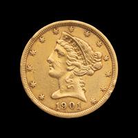 A 1901-S Liberty Head $5 Gold Coin