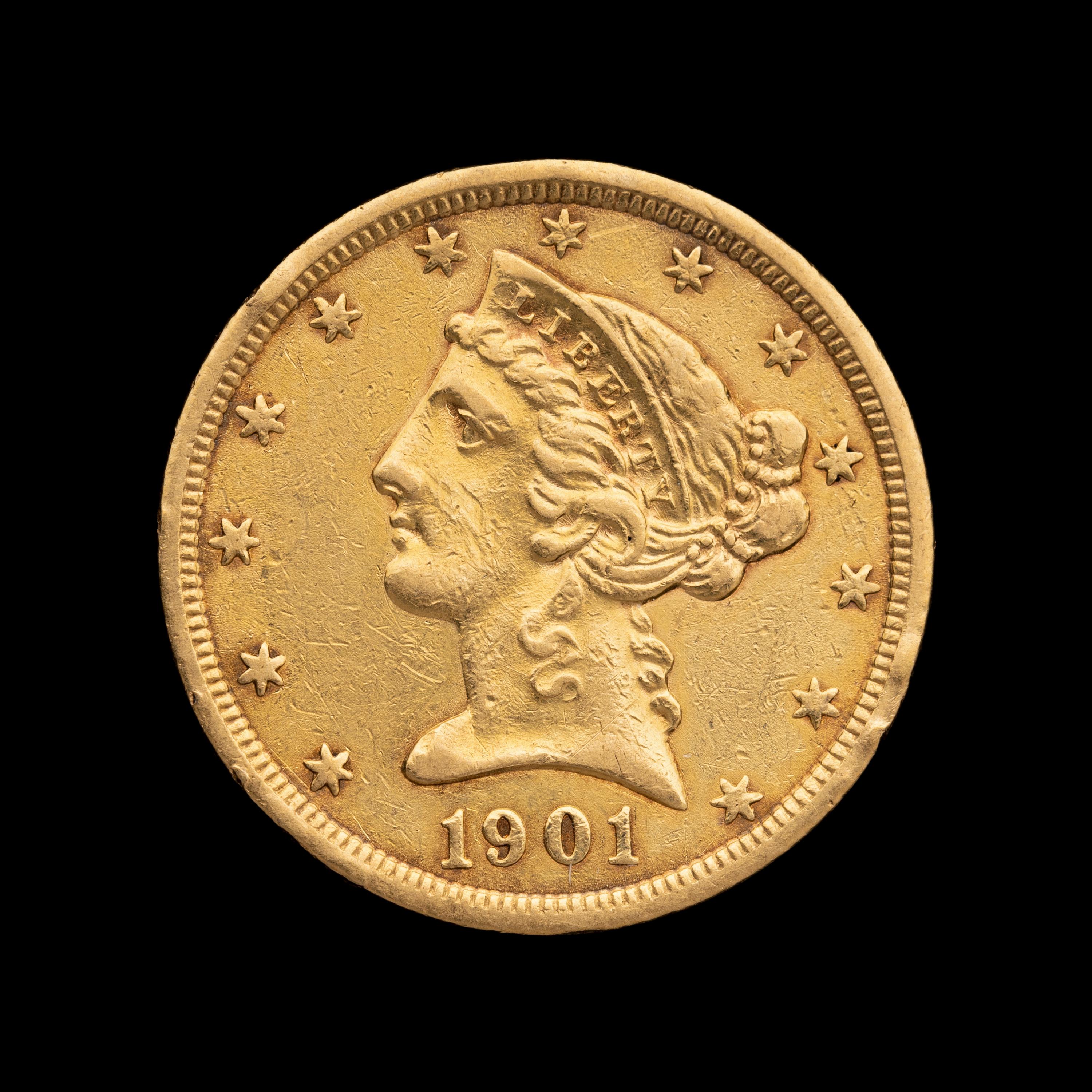 A 1901-S Liberty Head $5 Gold Coin