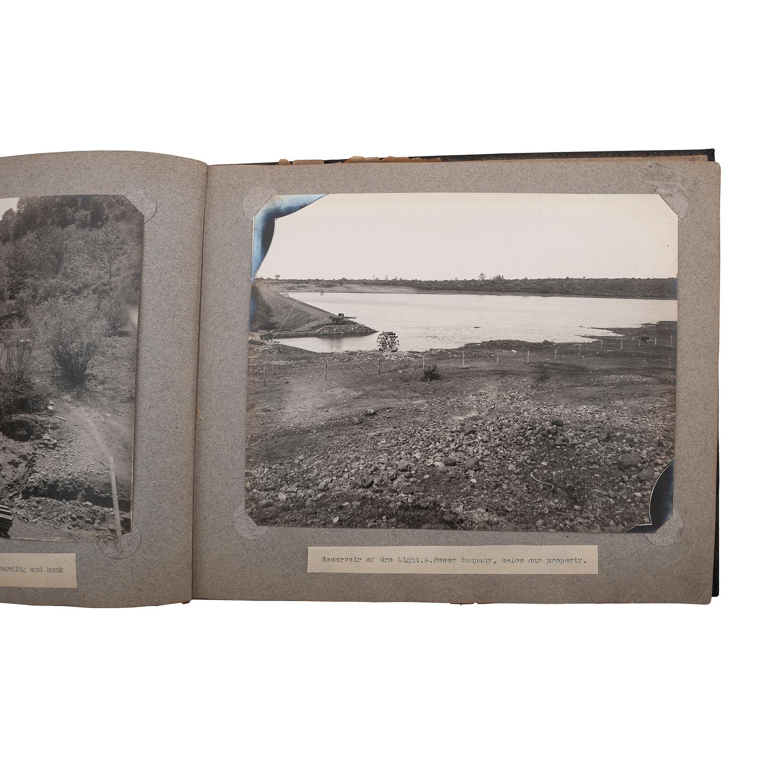 [MINING - CALIFORNIA]. Album with photographs of Blue Hog Mine. Butte County, California, n.d.