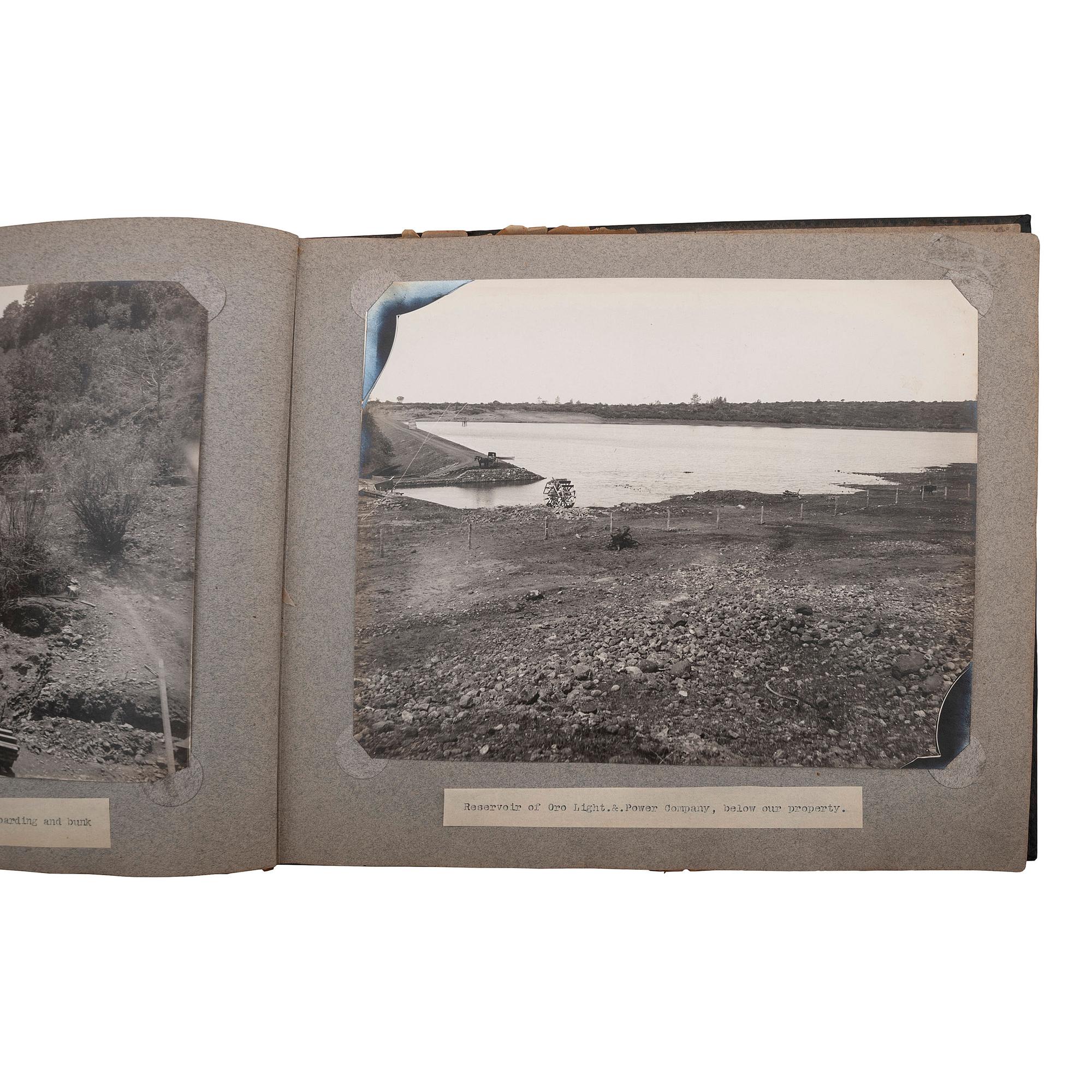 [MINING - CALIFORNIA]. Album with photographs of Blue Hog Mine. Butte County, California, n.d.