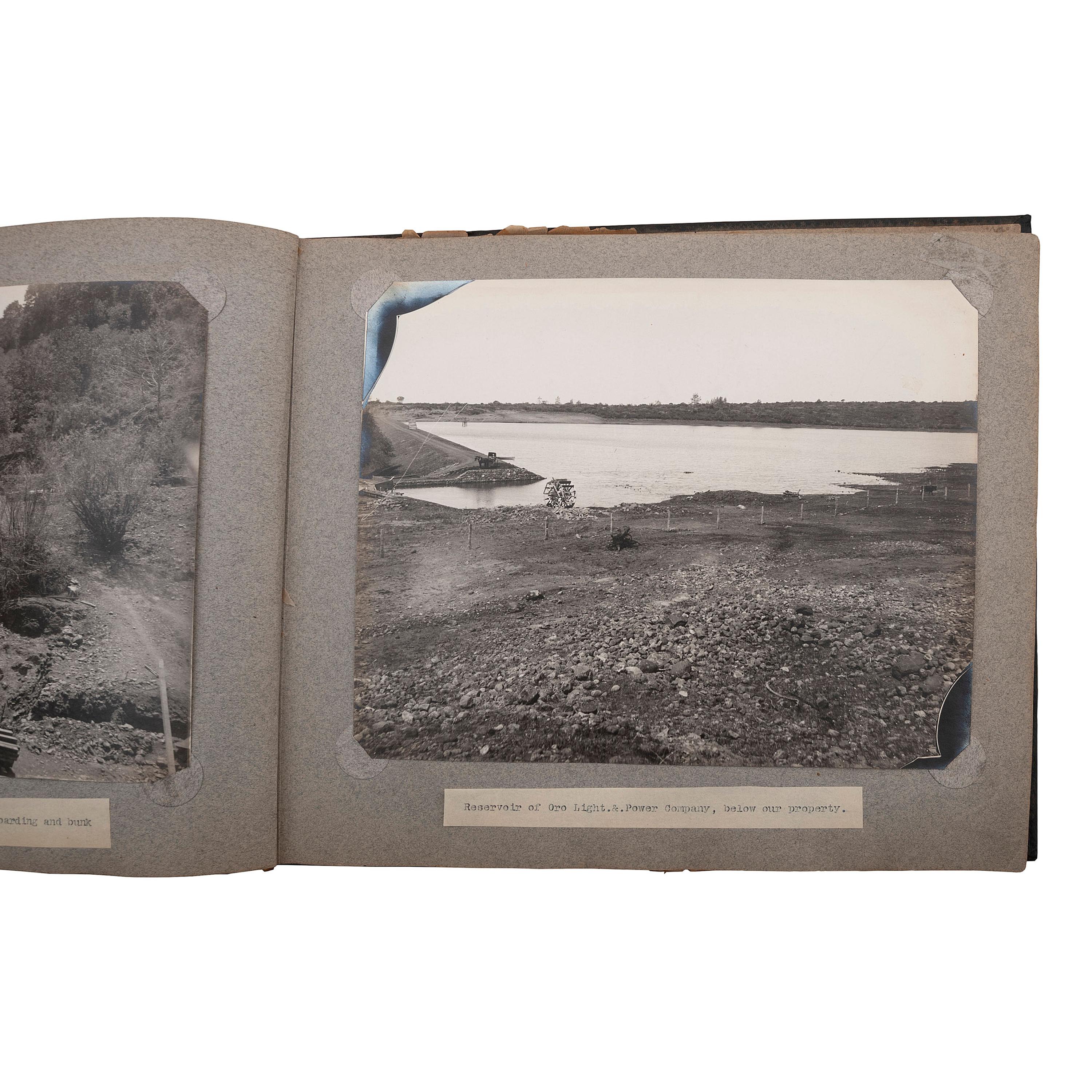 [MINING - CALIFORNIA]. Album with photographs of Blue Hog Mine. Butte County, California, n.d.