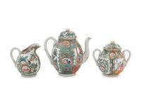 A Partial Set of Chinese Rose Medallion Porcelain Dinner Service
