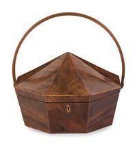 A Regency Inlaid Mahogany Octagonal Swing-Handle Sewing Box