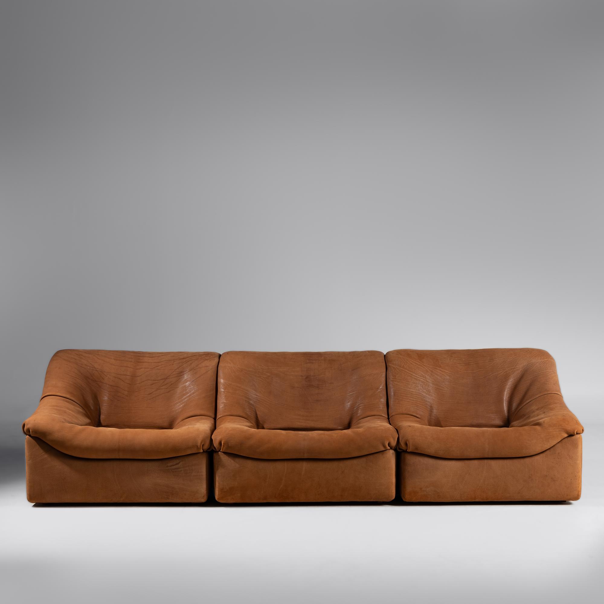 DS46 three-piece buffalo leather sofa