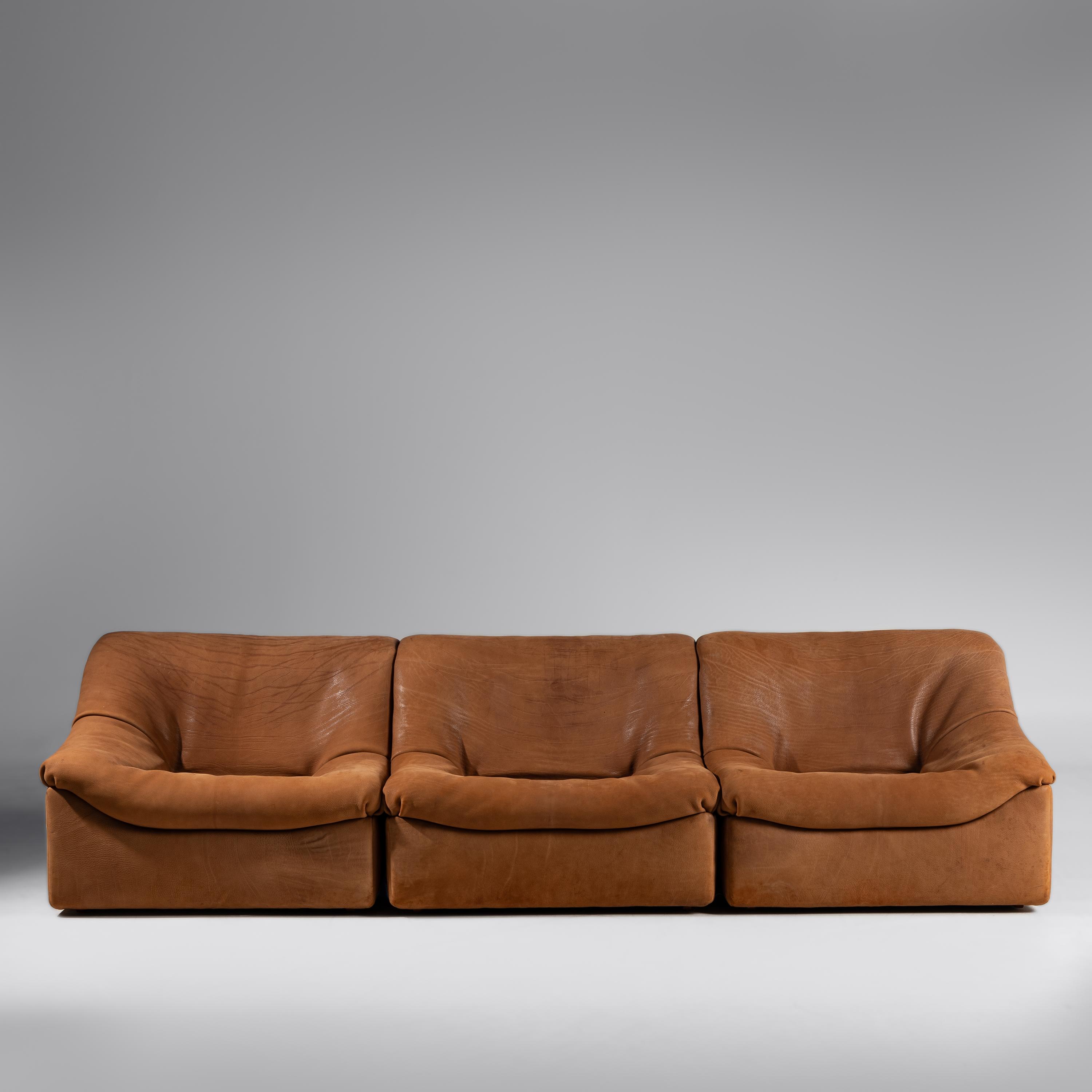 DS46 three-piece buffalo leather sofa