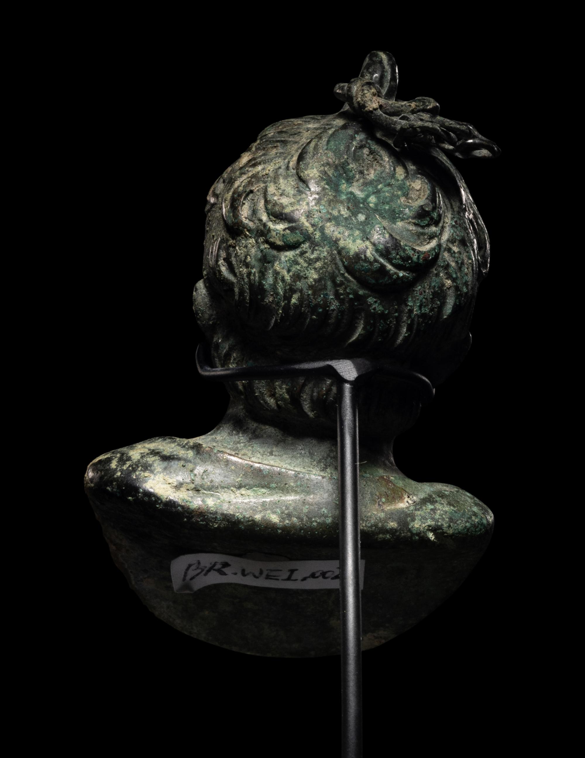 A Roman Bronze Weight in the Form of a Boy