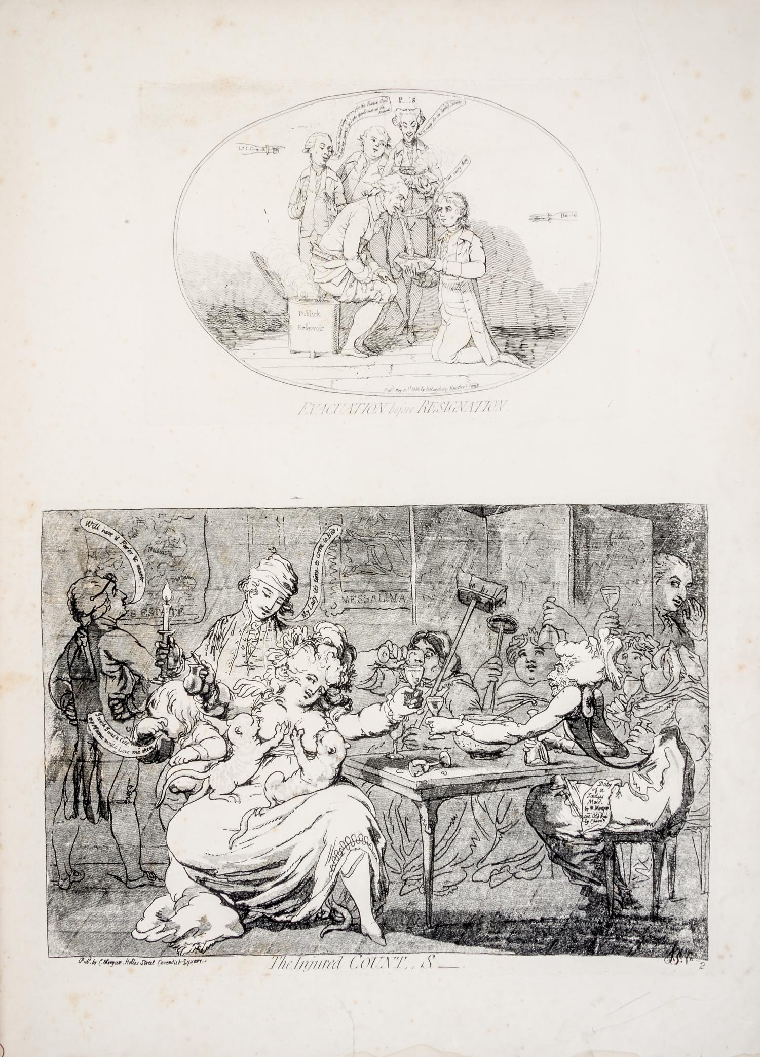 (CARICATURE) GILLRAY, JAMES. The Works. London, c. 1849. Numerous engravings throughout.