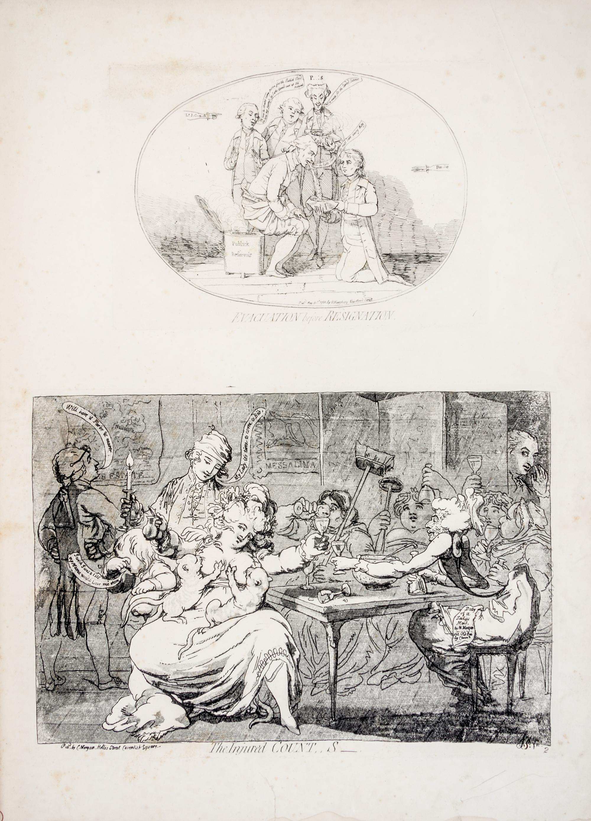 (CARICATURE) GILLRAY, JAMES. The Works. London, c. 1849. Numerous engravings throughout.
