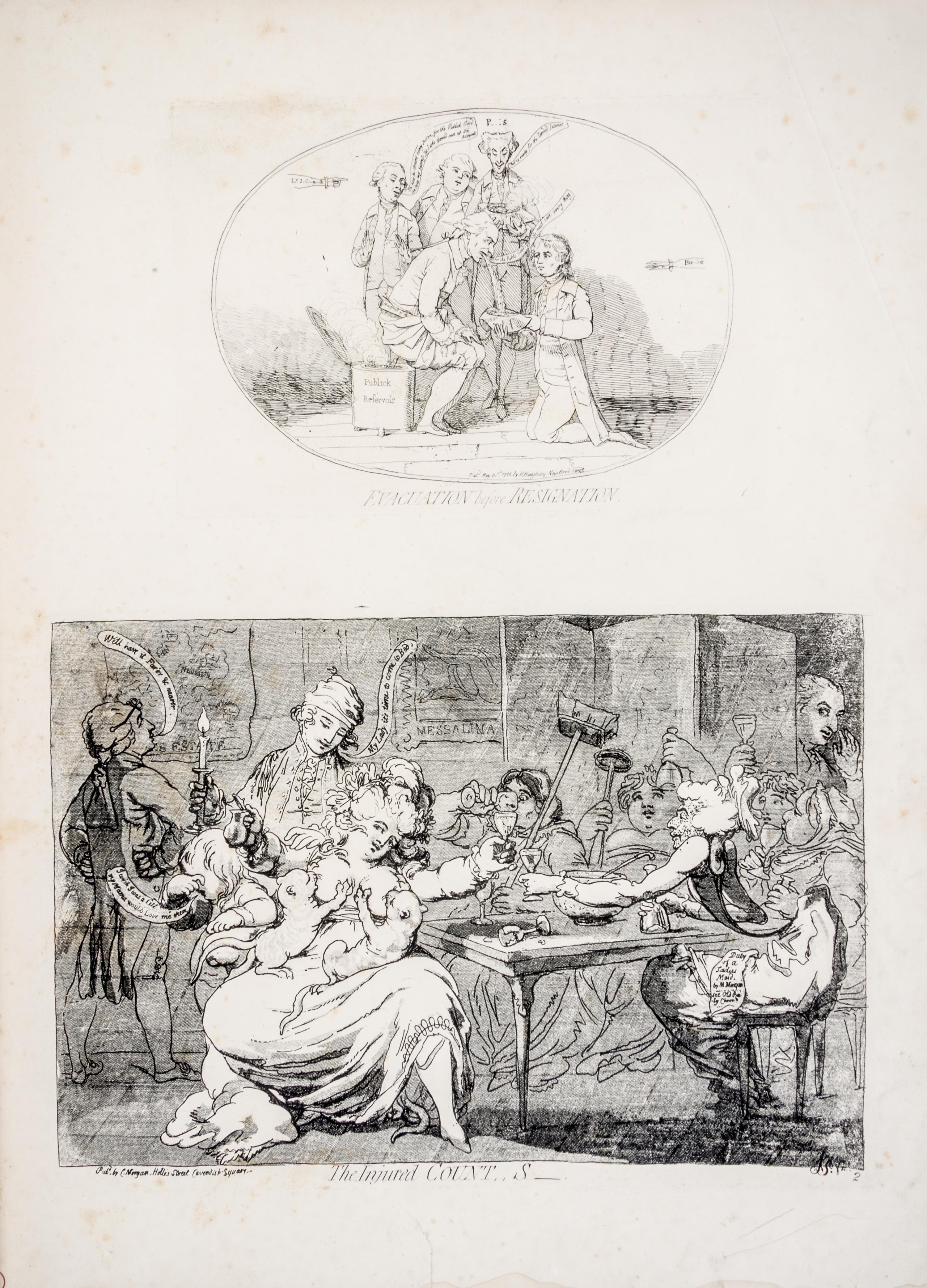 (CARICATURE) GILLRAY, JAMES. The Works. London, c. 1849. Numerous engravings throughout.