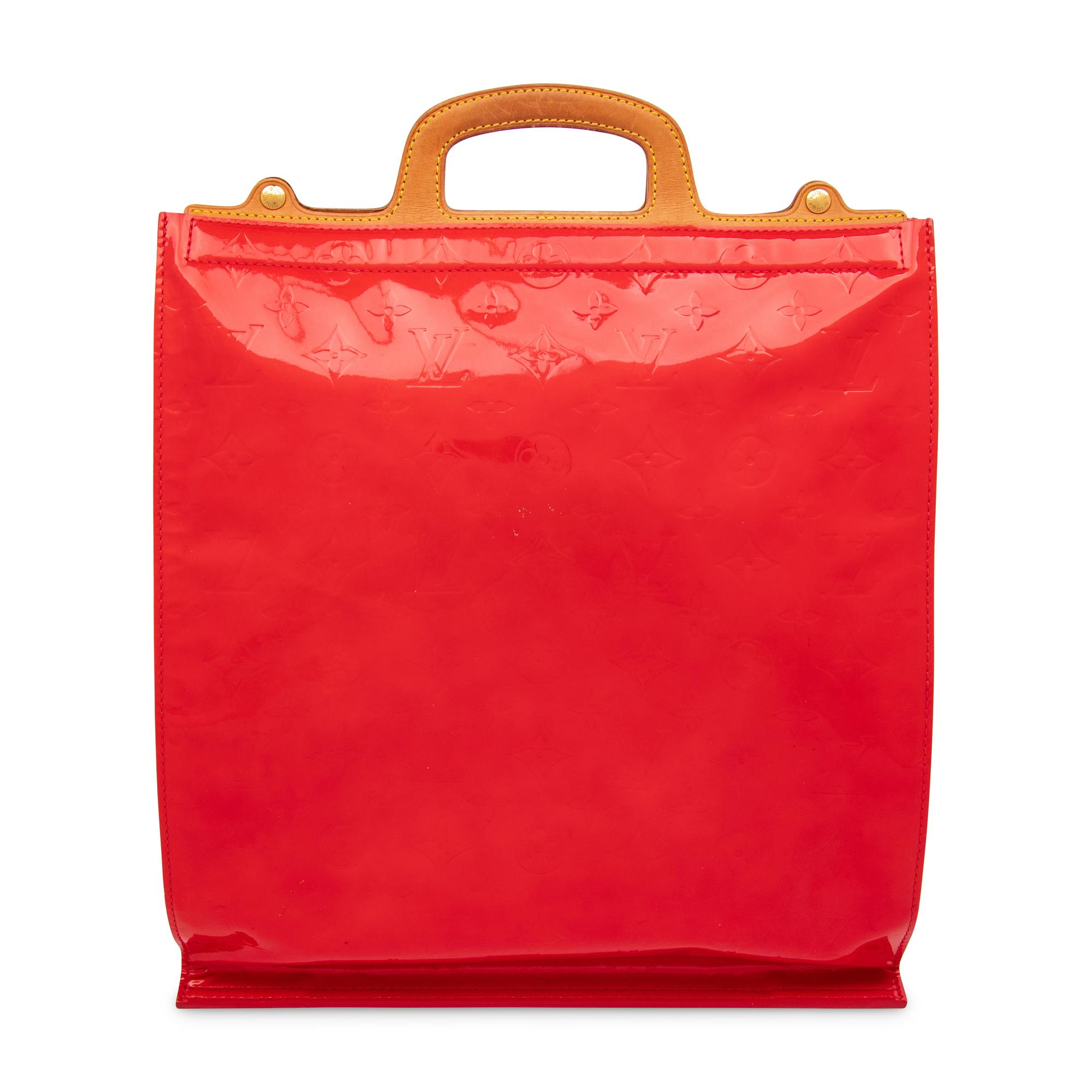 Louis Vuitton, Red Patent Leather Stanton Tote