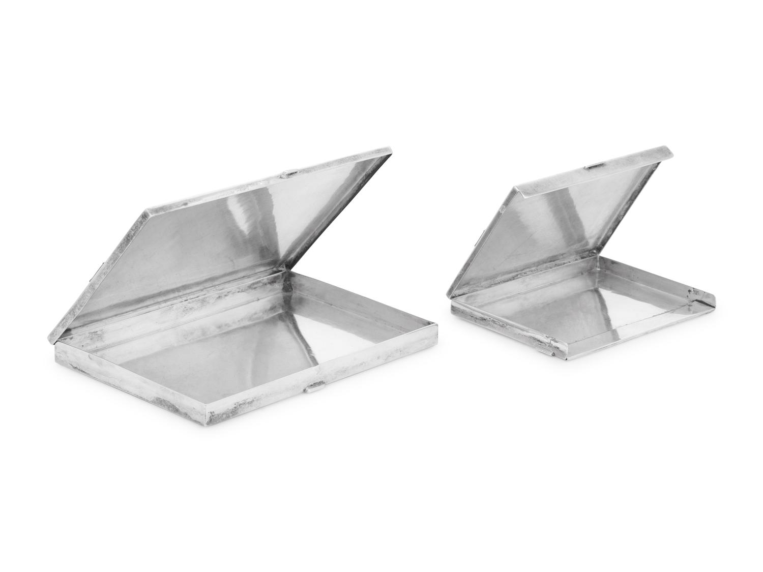Two American Southwest Silver Cases