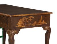 A Georgian Style Parcel Gilt Japanned Desk