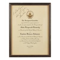 [Presidential] (Kennedy, John F.) Inauguration Invitiation