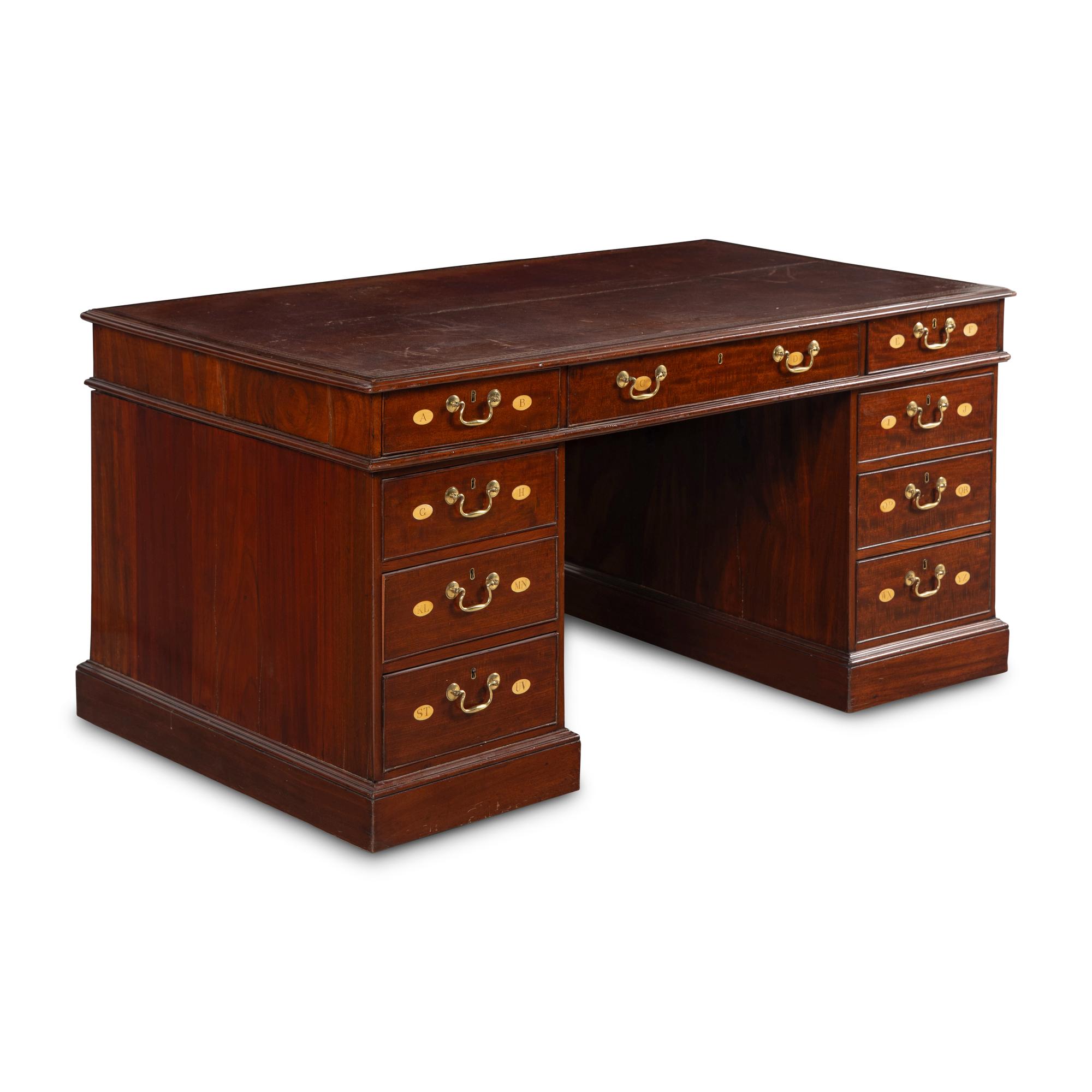 A George III Mahogany Partner's Desk