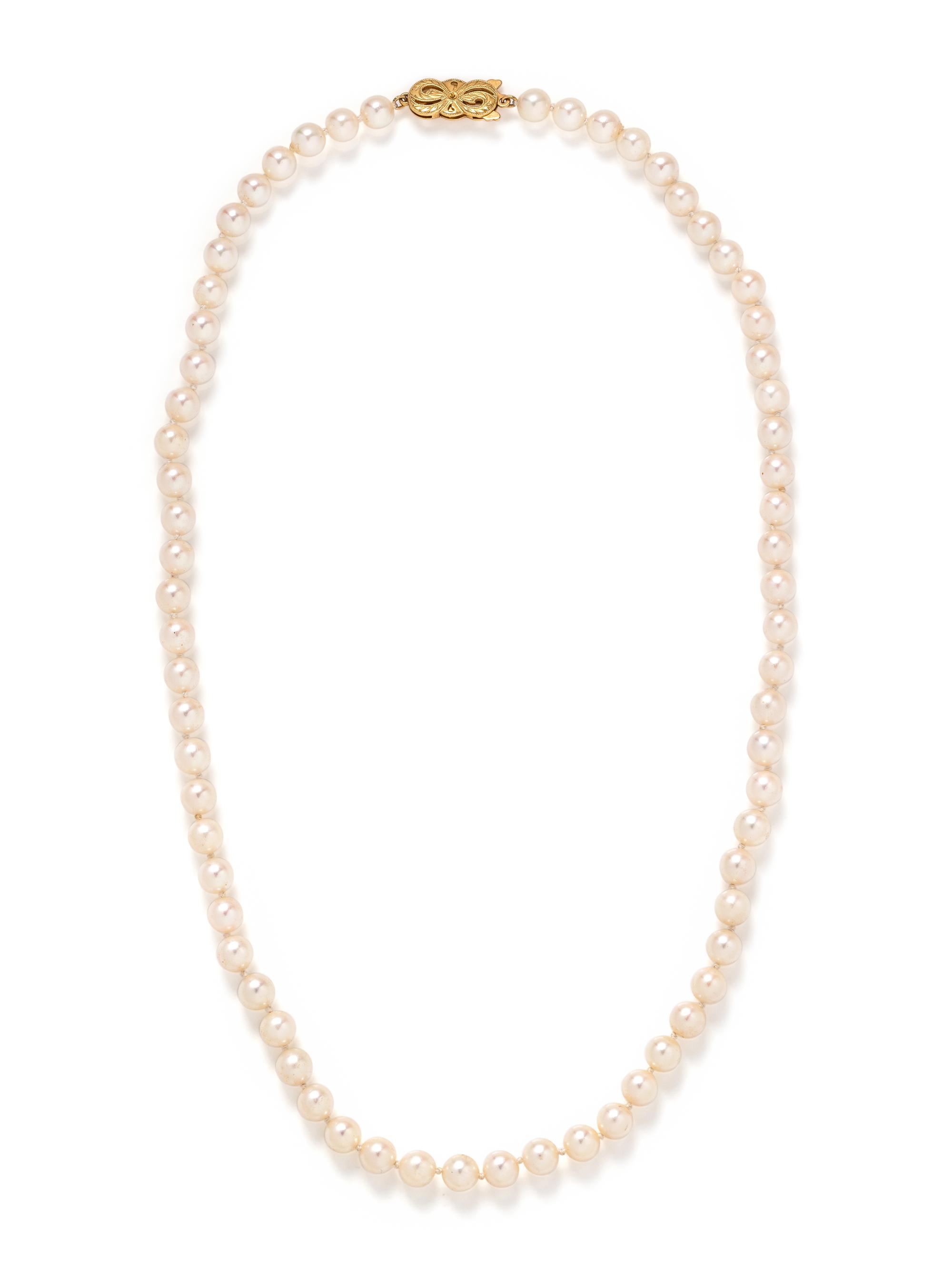 MIKIMOTO, CULTURED PEARL NECKLACE