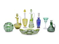 A Collection of Bohemian Cut to Clear Glass Articles