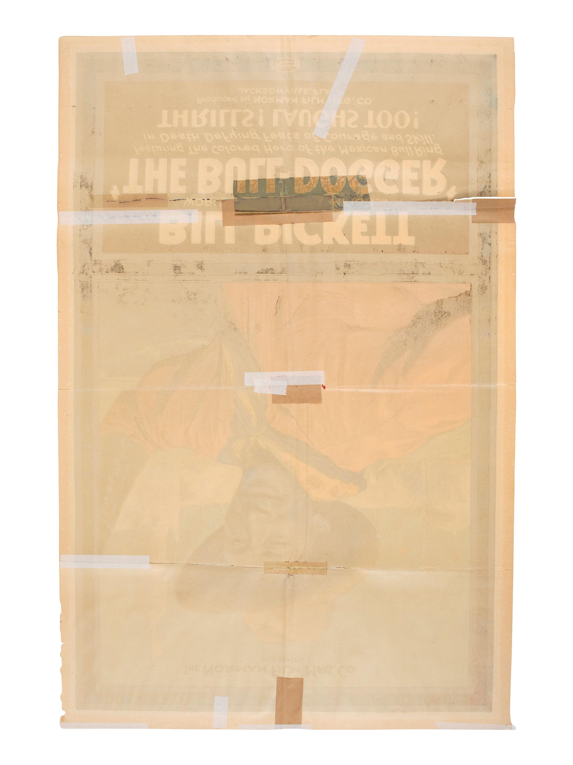 [ENTERTAINMENT] The Bull Dogger . Poster and lobby card feat. "World's Colored Champion" Bill Pickett
