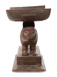 Two Asante Carved Wood Stools