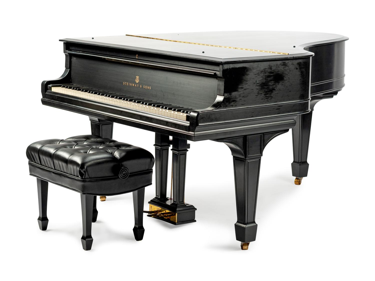 A Steinway & Sons Ebonized Grand Piano