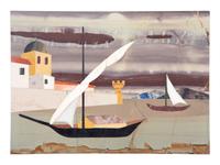 Five Italian Modernist Pietra Dura Pictorial Plaques — 20TH CENTURY