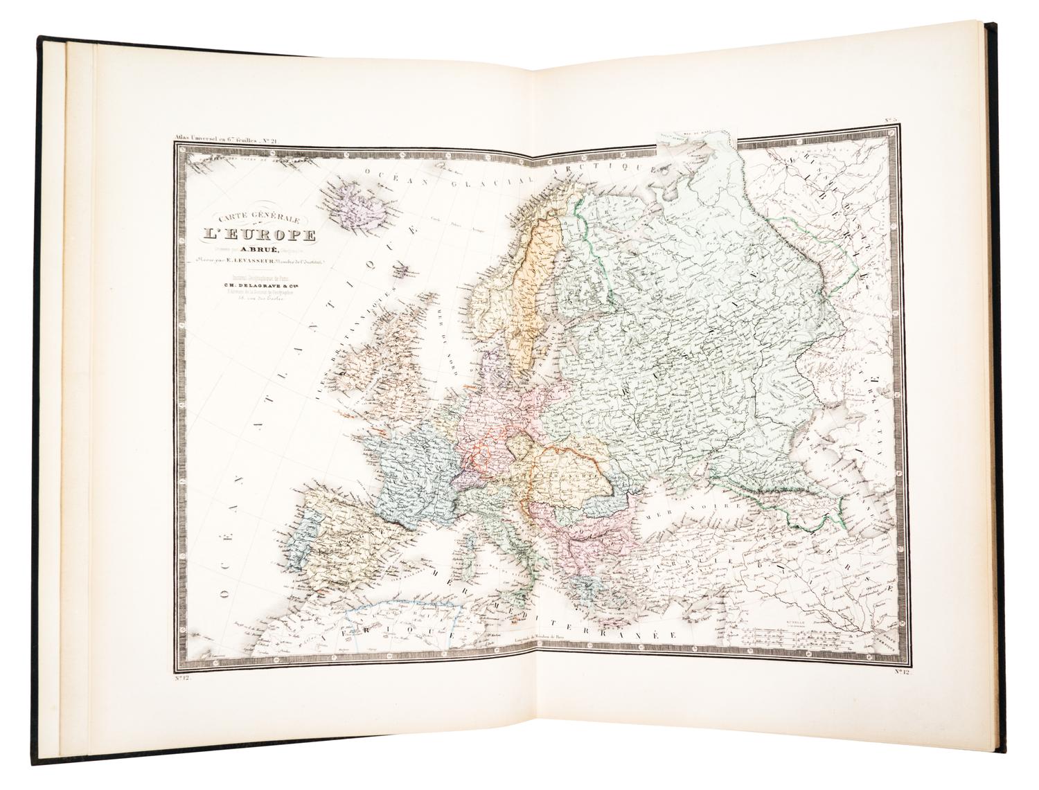 (LEVASSEUR, VICTOR) BRUE, ADRIEN HUBERT. Atlas universel de geographie physique, politique... Paris, 1875.