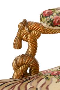 A South Italian Giltwood Canapé with Clarence House and Scalamandré Silk Upholstery
