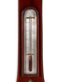 A George III Mahogany and Marquetry Wheel Barometer