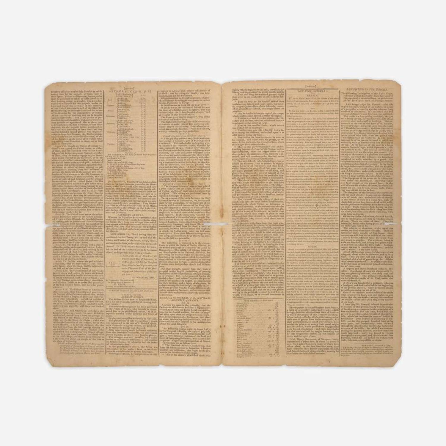 [Washington, George] [First Thanksgiving Proclamation] Gazette of the United States