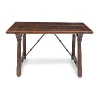 A Spanish Walnut Trestle Table