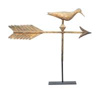 A Carved Wood, Cast Zinc and Molded Copper Shore Bird Weathervane