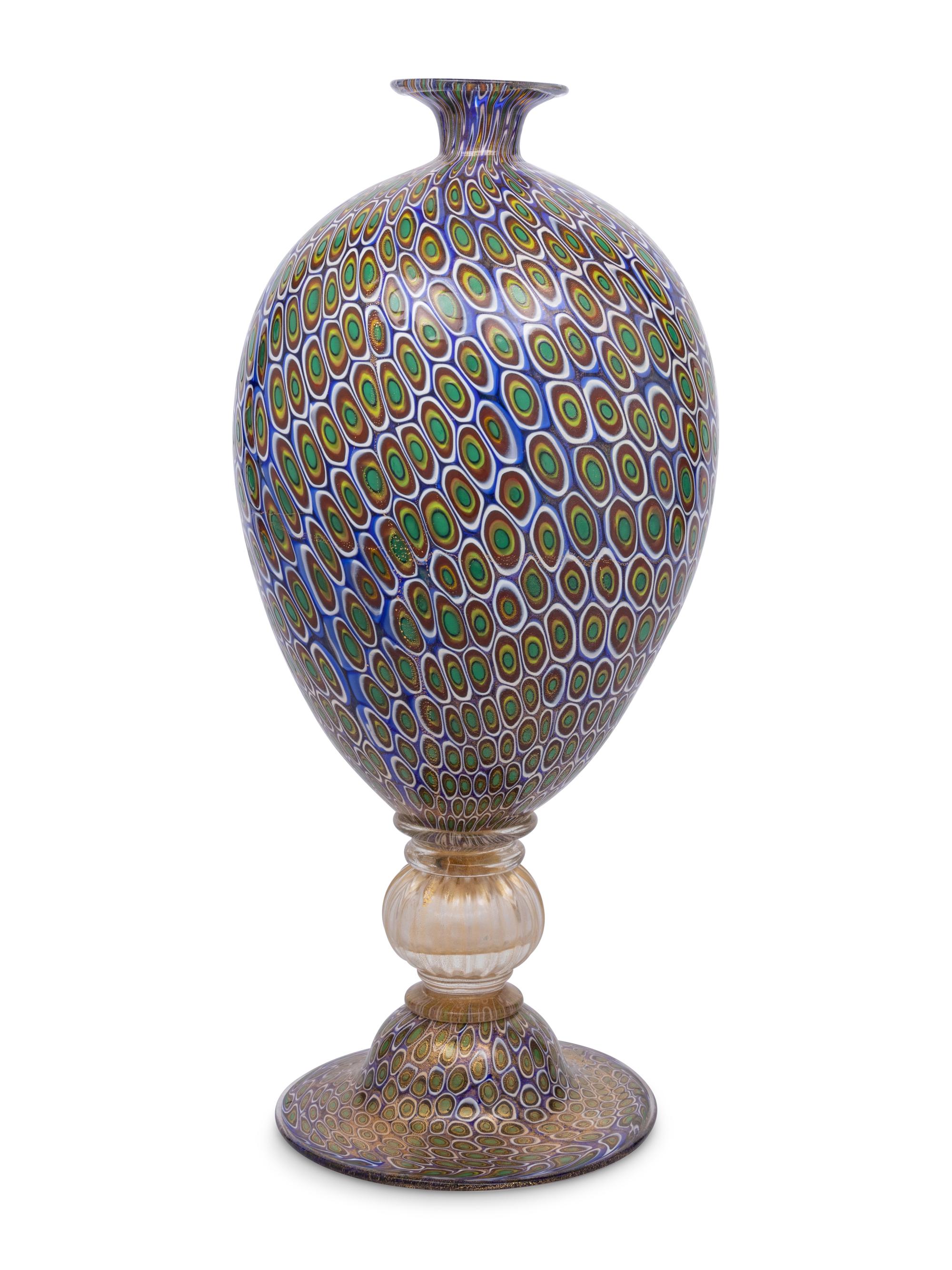 A Contemporary Murano Glass Millefiori Vase