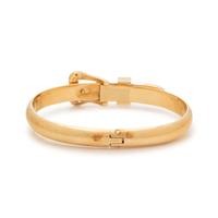 YELLOW GOLD AND DIAMOND BELT MOTIF BANGLE BRACELET