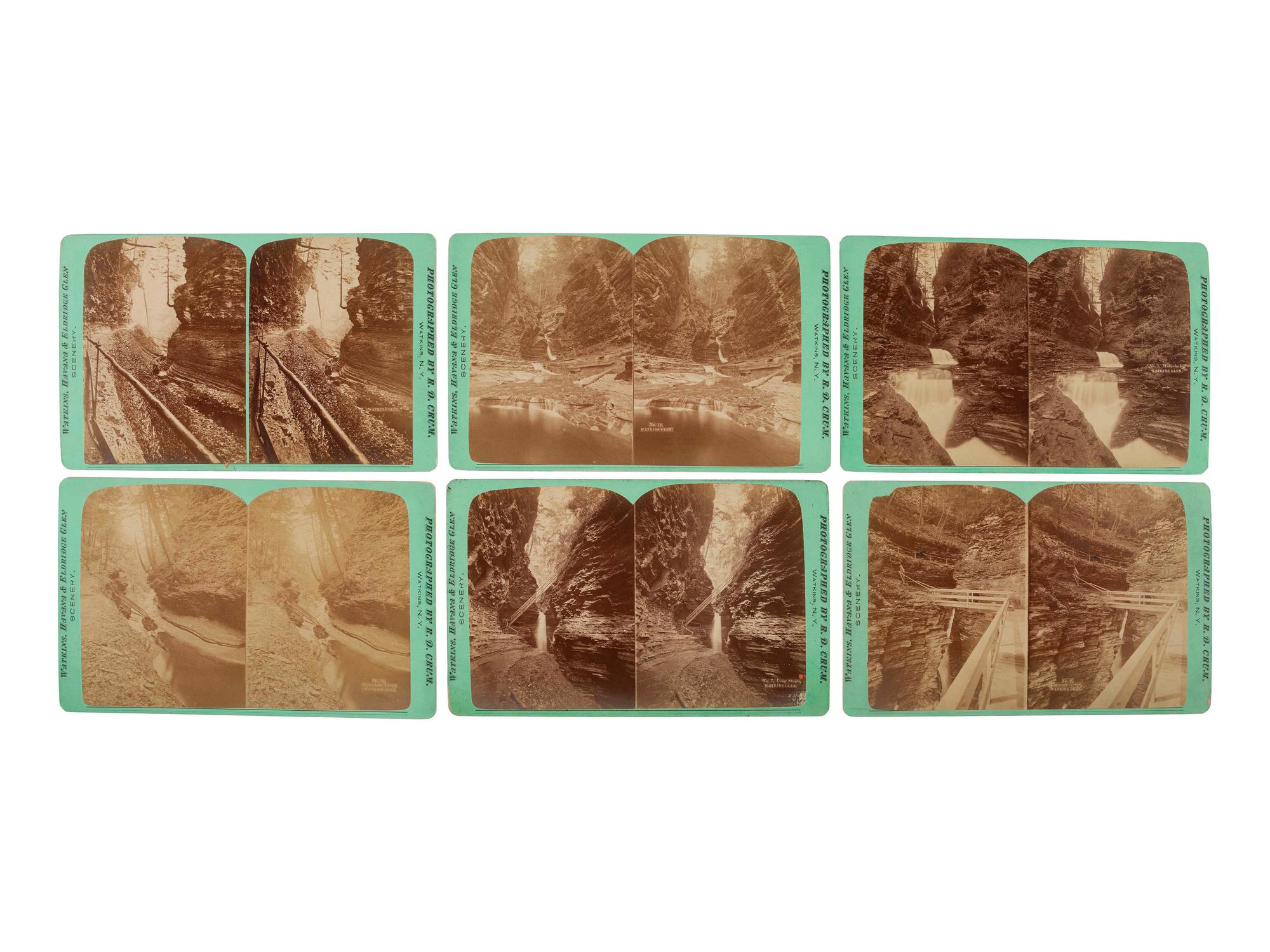 [EARLY PHOTOGRAPHY -- STEREOVIEWS]. A group of 115+ stereoviews documenting the American landscape, incl. views of Yellowstone by Haynes, views of Niagara Falls, and other outdoor scenes.