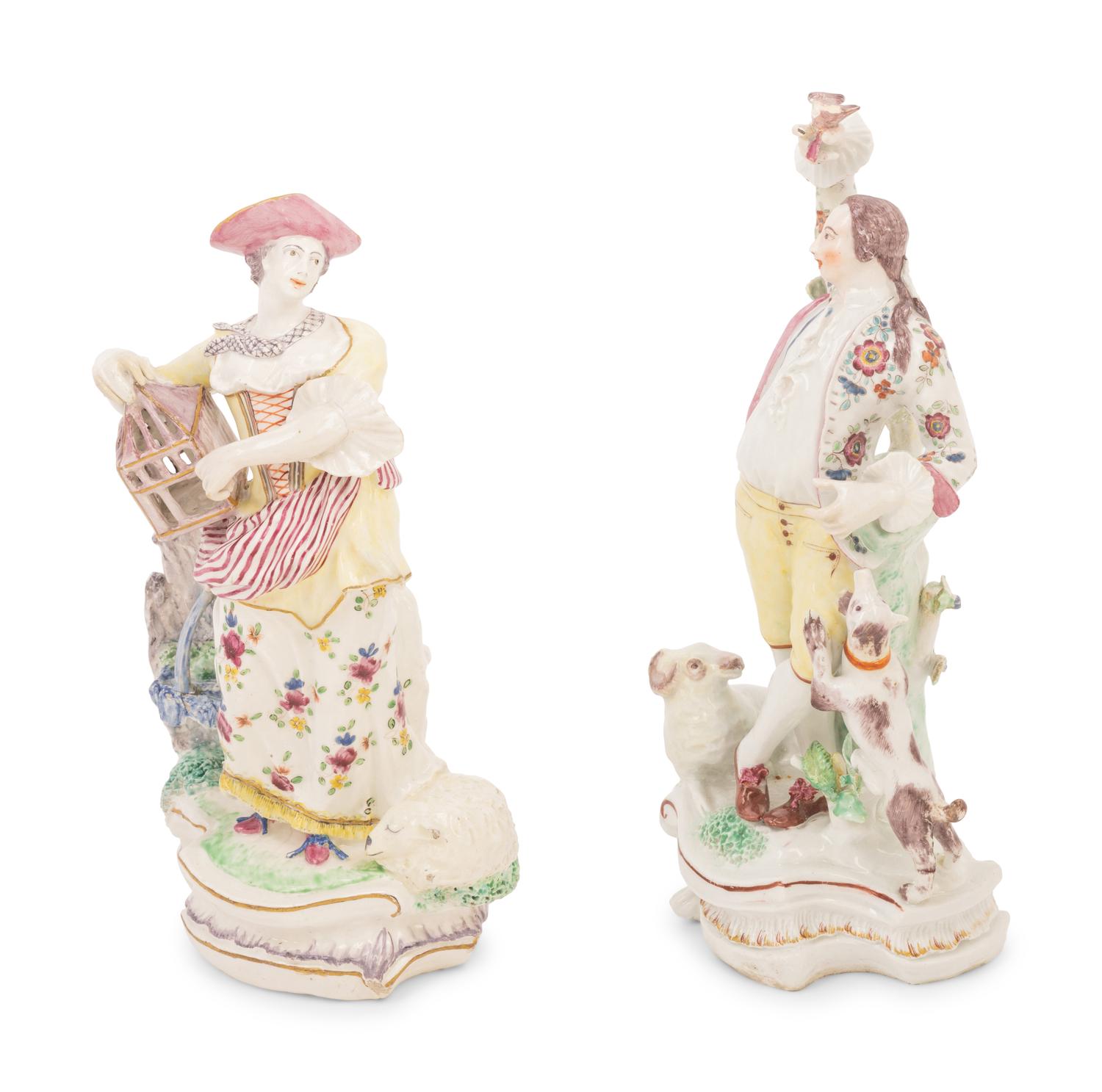Two English Porcelain Figures of Matrimony and Freedom