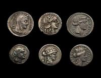 [ANCIENT] Consular Period. Six AR Denarii. (1st Century BCE)