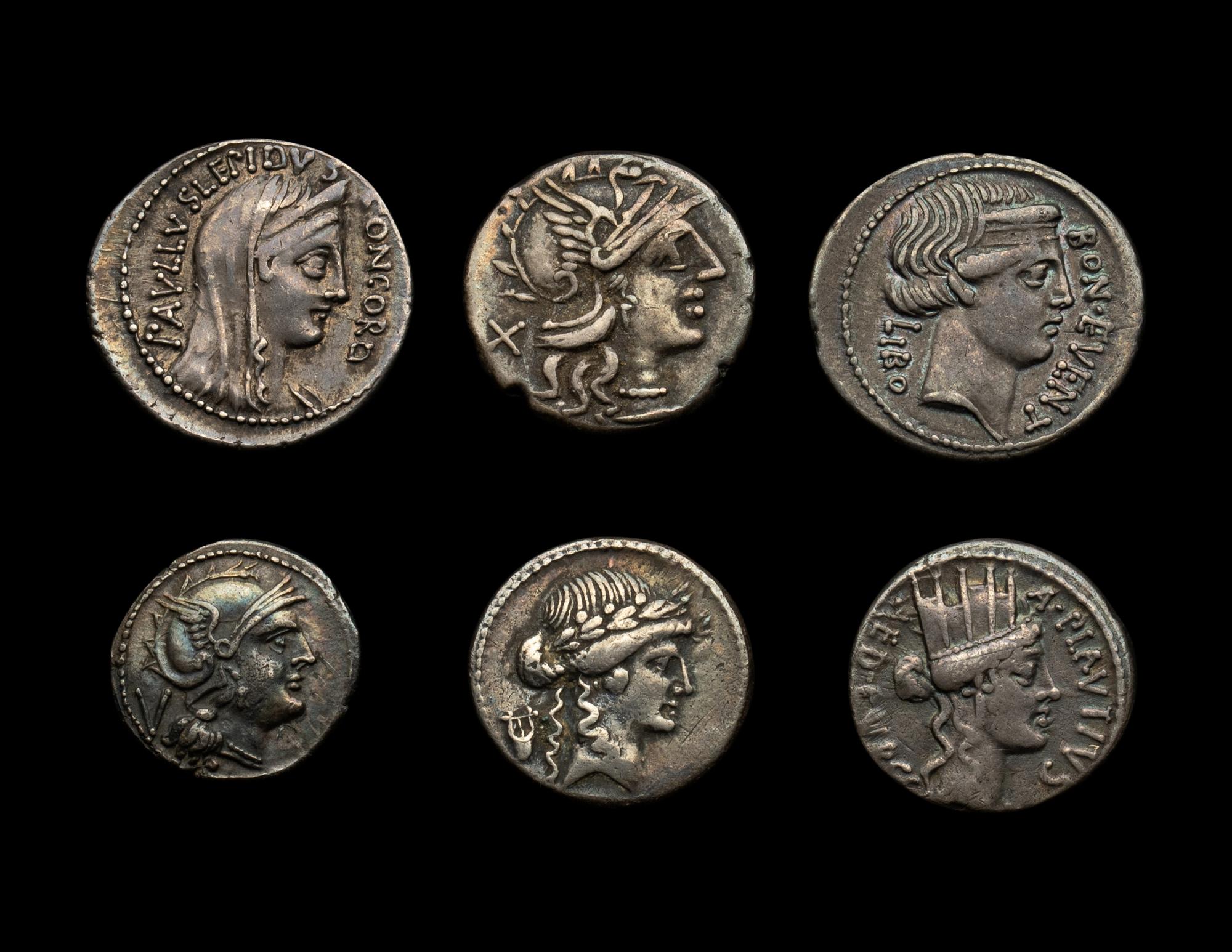 [ANCIENT] Consular Period. Six AR Denarii. (1st Century BCE)