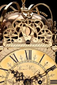 An English Brass Lantern Clock, Thomas Mudge