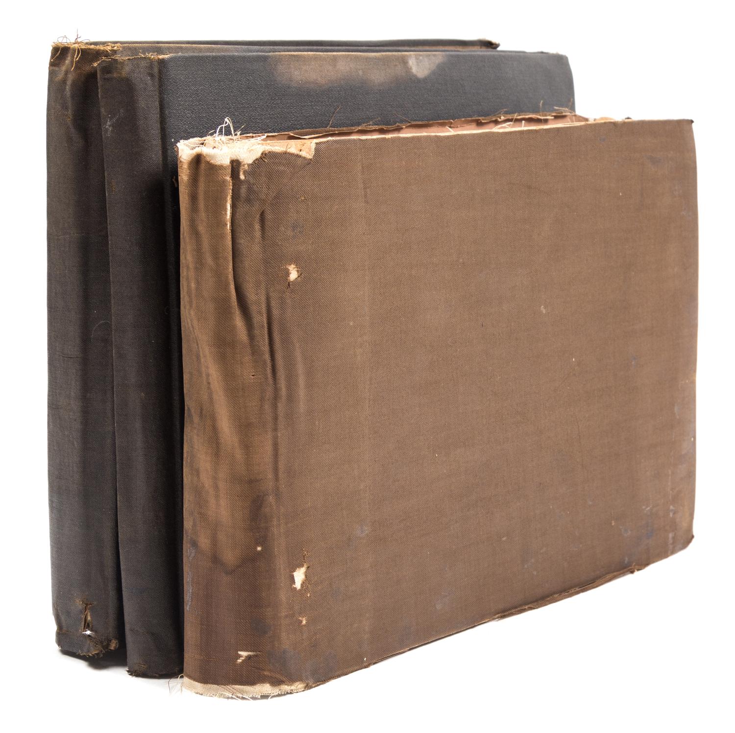 (CHICAGO) PHOTO ALBUM. Three photo albums with 229 linen-backed photos of Chicago and the Midwest.
