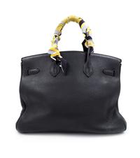 An Hermès Black Clemence 35cm Birkin, 9.75" H x 13.75" W x 7" D; Handle drop: 5".