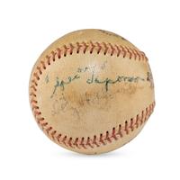 A 1955 Hall of Fame Induction Signed Autograph Baseball Featuring Joe DiMaggio (Beckett Authentication Services Letter of Authenticity)