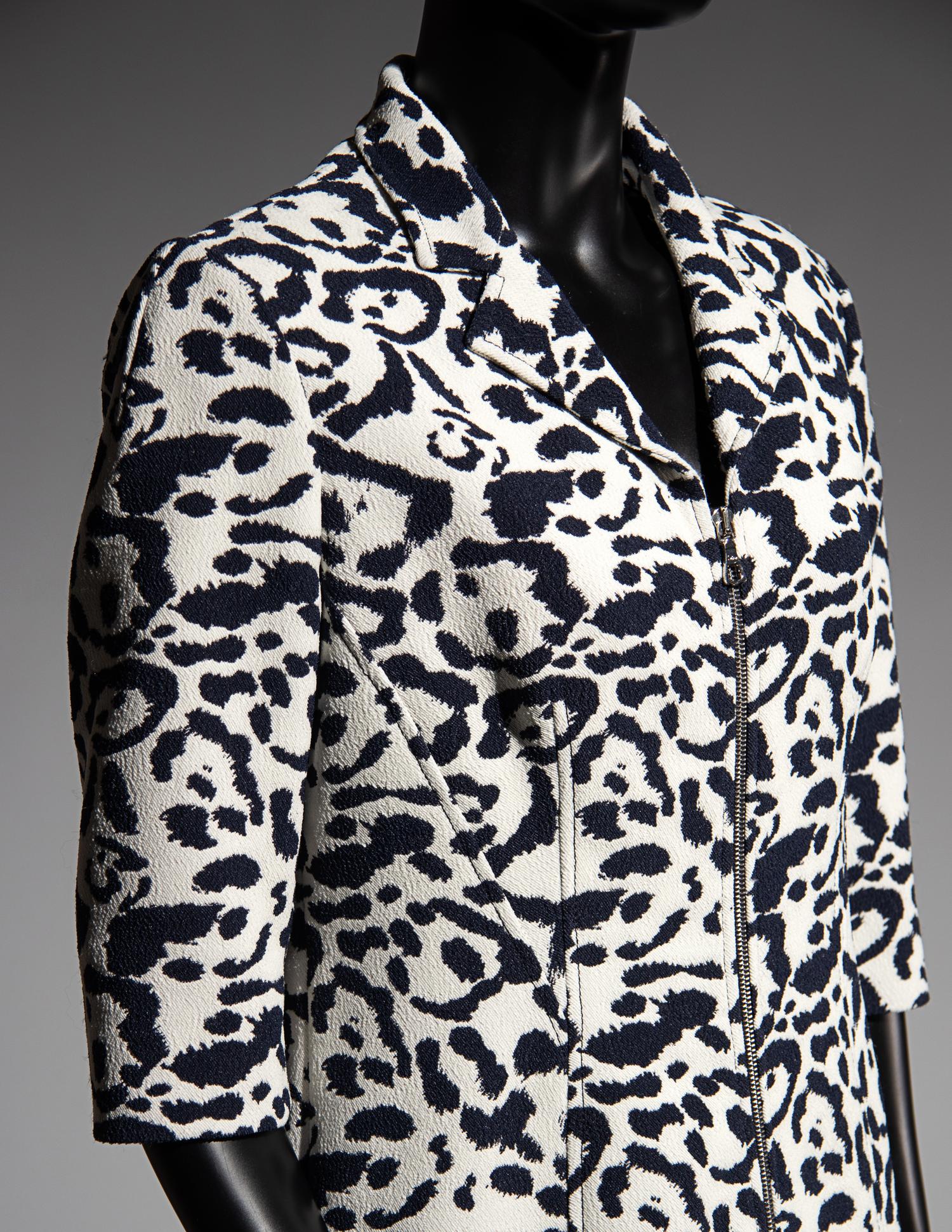 Christian Dior Animal Patterned Zip Front Dress, Pre-Fall 2016
