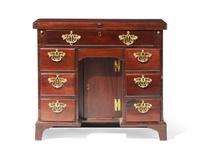 A George III Mahogany Sea Captain's Knee-Hole Desk