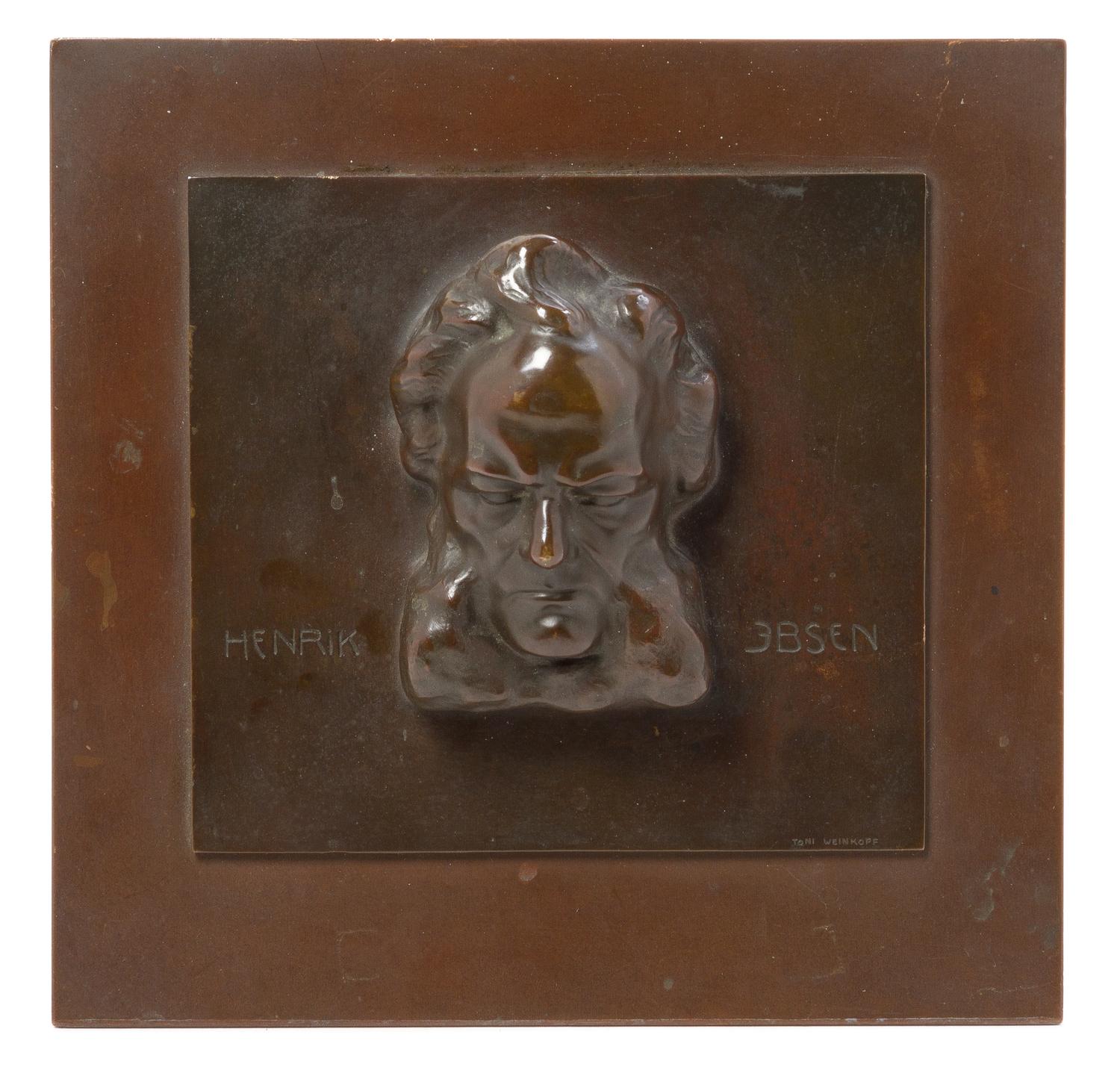 A Continental Bronze Relief Plaque Height 9 1/2 x width 9 1/2 — TONI WEINKOPF