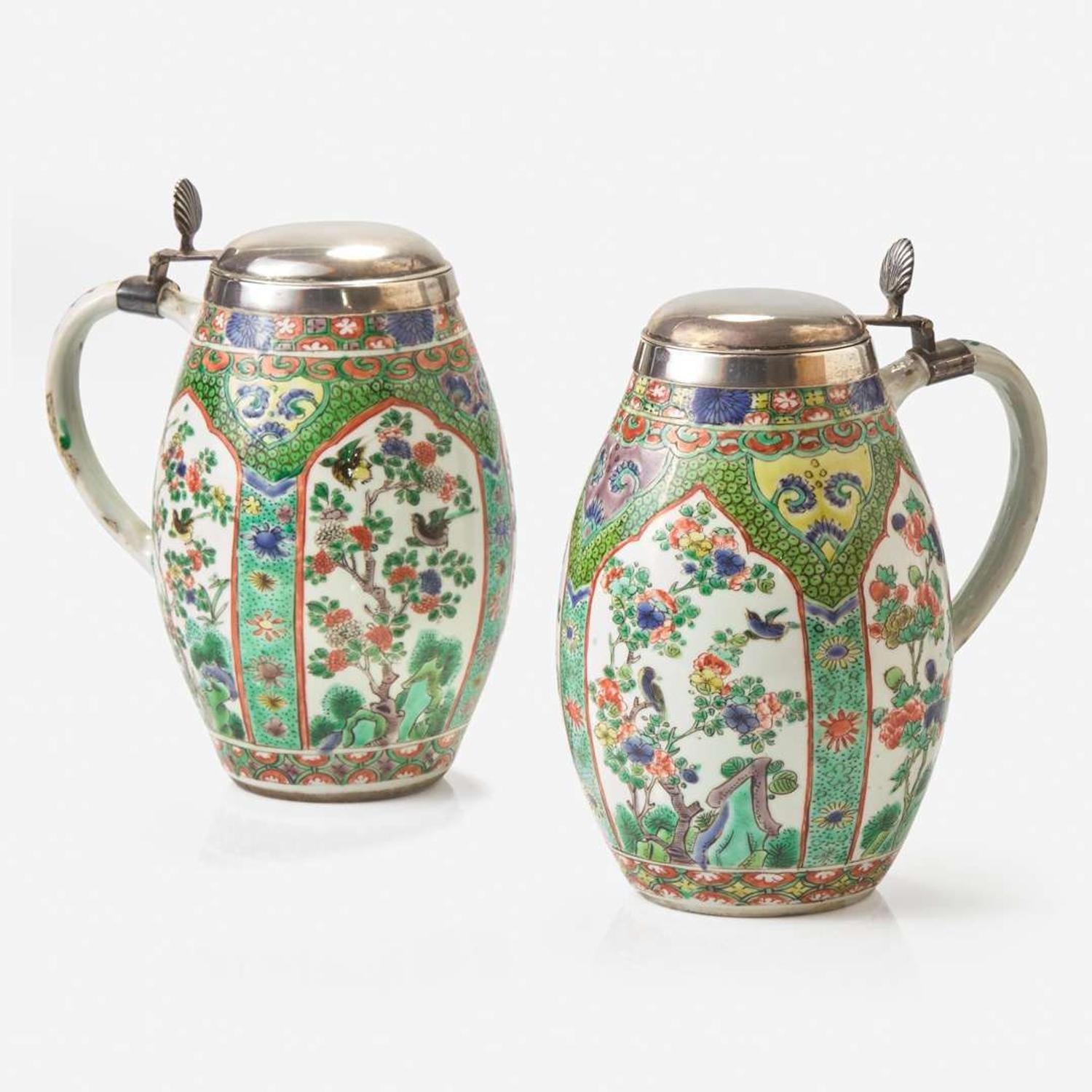 A group of nine assorted Chinese export porcelain tablewares 外銷瓷一組九件 Kangxi period ? ??