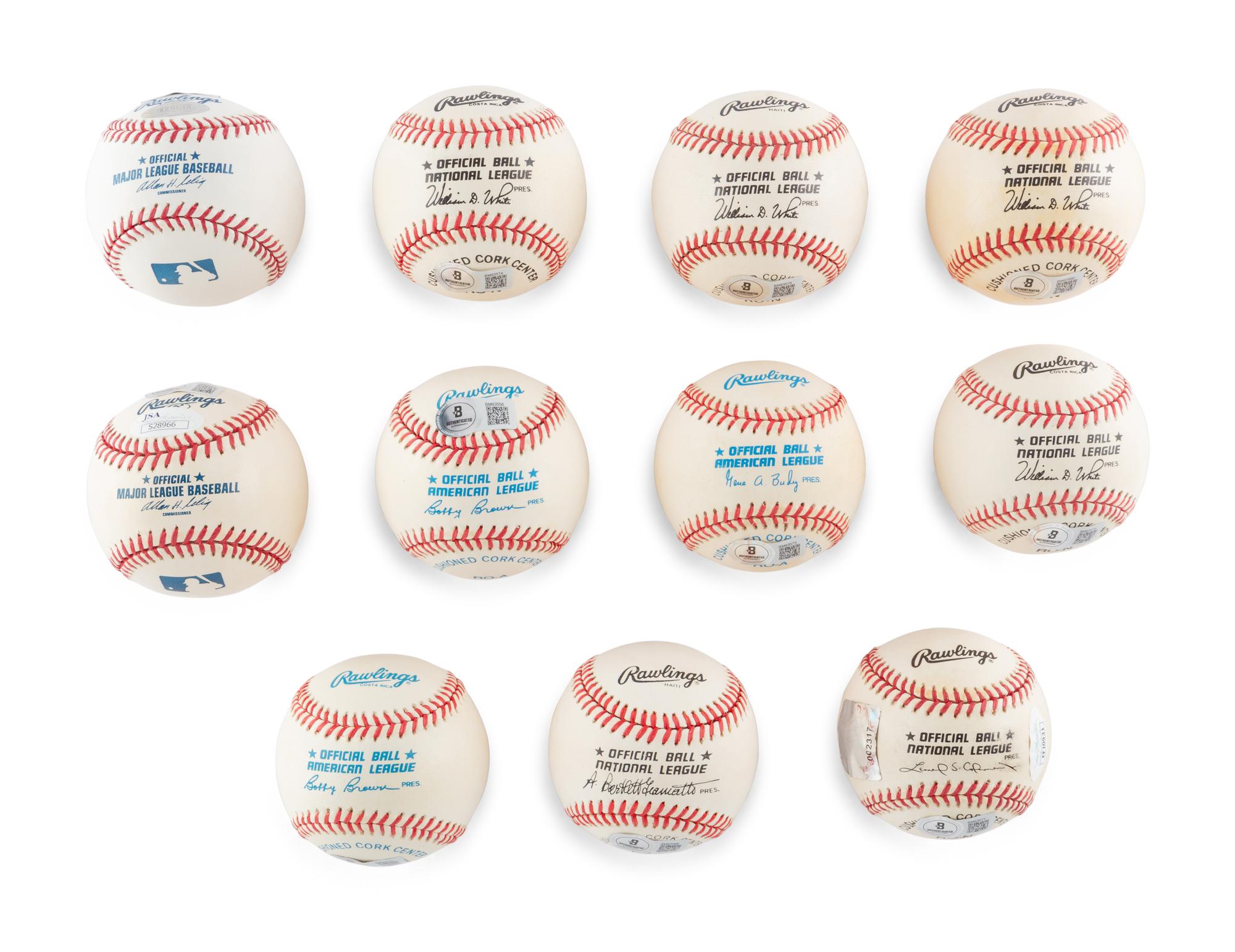 A Group of 11 300 Win Club Signed Autograph Baseballs (Beckett Authentication Services),