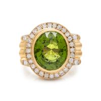 PERIDOT AND DIAMOND RING