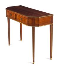 A Directoire Style Brass Mounted Mahogany Console Table